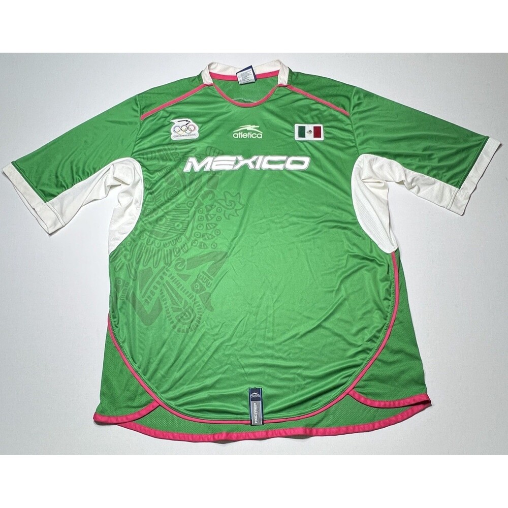 Vintage Atletica Mexico Team Jersey Green Sz XL  Comite Olimpico Mexicano